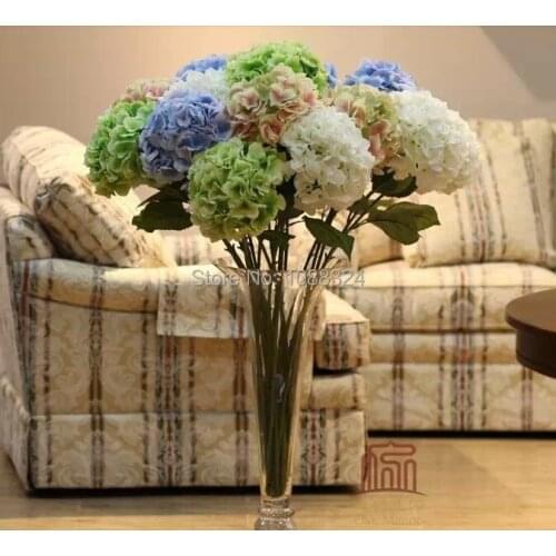 Silk Hydrangea,Craft fabric flower , Home Decor Wedding Party Event Display artificial hydrangea, Product code 0450