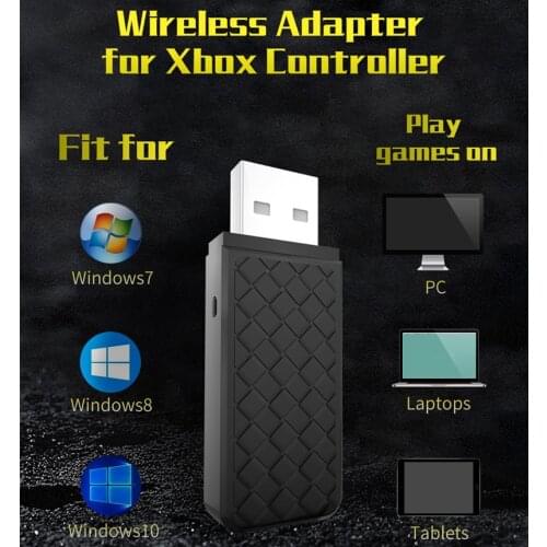 USB Receiver Adapter for Xbox One Controller Compatible With Windows 7/8/10 Laptops PC Adapter for Xbox One S X/Elite1 2