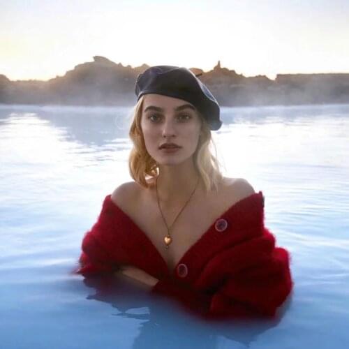 2021 Women Fashion Beret Solid Beret Cap Pu Leather Beret French Artist Warm Beanie Hat Female Ladies All-Match Adjustable Hat