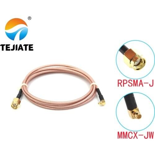 1PCS TEJIATE Adapter Cable MMCX To SMA MMCX-JW Convert RPSMA-J 8-90CM 1M 1.5M 2M Length Connector RG316 Wire