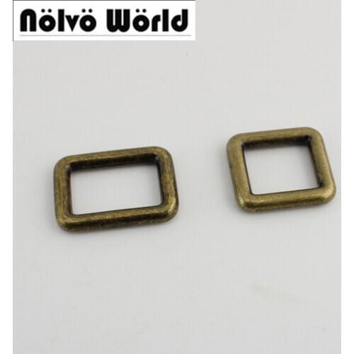 100pcs Welded 25mm 19mm bronze old silver zinc alloy bags metal accessories square buckles welded buckle for making connector