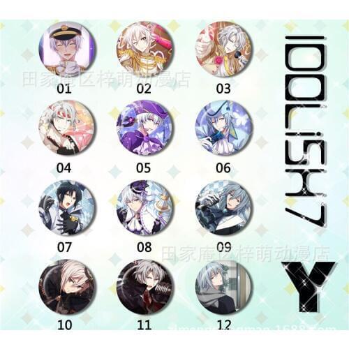12pcs/set Idolish7 Izumi Iori yotsuba tamaki osaka sogo Badges Brooch 58 acrylic round badegs
