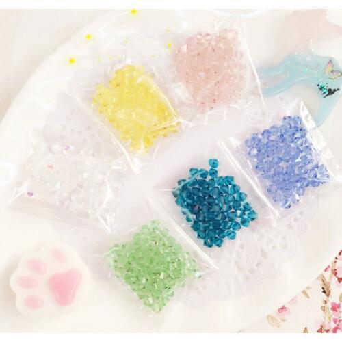 2 bag/lot about 100pcs 4mm Shiny rhombus beads material epoxy mold makeing jewelry filling for jewelry DIY jewelry decoration