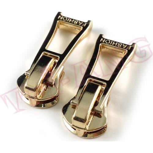 20pcs/lot, Gold Color Fashion 8# Metal Zipper Slider