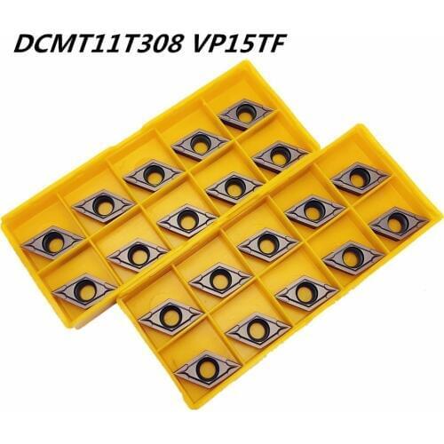 20PCS Carbide insert DCMT11T308 DCMT32.52 VP15TF outer round metal turning tool carbide tool DCMT11T308 CNC product lathe tool