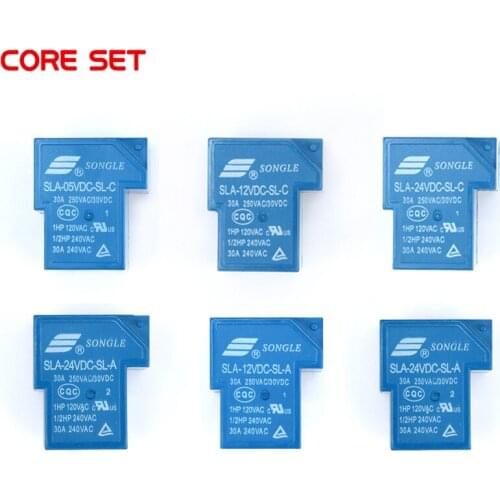 5Pcs Power Relays SLA-12VDC-SL-A SLA-24VDC-SL-A SLA-5VDC-SL-C SLA-12VDC-SL-C SLA-24VDC-SL-C T90 Blue 12V 4PIN 6Pin New original