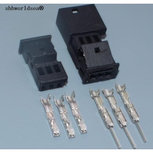 Shhworldsea 3 Pin/Way TE Male Female Auto Stereo Connector ,Car Speaker Plug Treble Plug Socket For BMW 1-968700-1 B/1355620-1