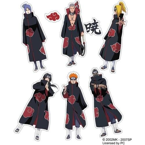 Brdwn Deidara Pain Konnan Hidan Kakuzu Kisame Zed Tobi Akatsuki Red Cloud Official Authorization Cosplay Stickers Paster