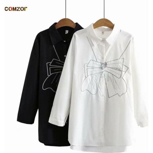 COMZOF Blouses With Bow