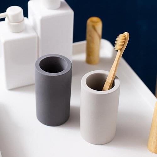 Diatomaceous Earth Stable Convenient Use Toothbrush Holder Portable Toothbrush Tumbler Heat-resistant for Kitchen