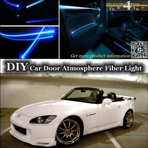 For HONDA S2000 interior Ambient Light Tuning Atmosphere Fiber Optic Band Lights Inside Door Panel illumination Not EL light