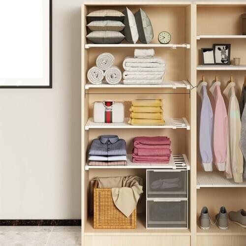 Home Closet Organizer Storage Shelf Adjustable Storage Shelf Closet Organizer Space Saving Wall Mounted Kitchen Storage Rack