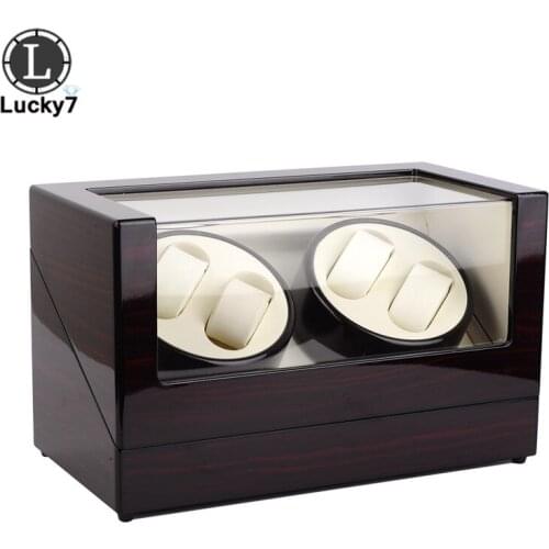 Double-headed 4-digit Watch Storage Box With Light Transparent Watch Box PU Leather Watch Organizer Display