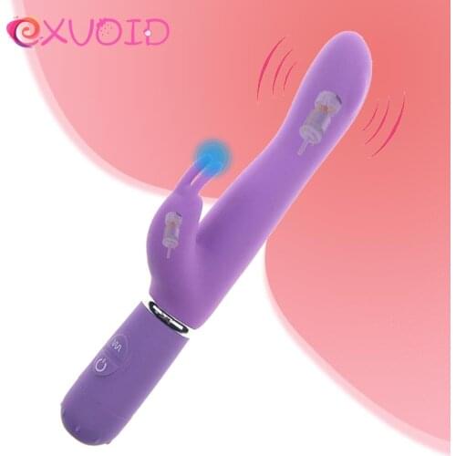 EXVOID Silicone Rabbit Vibrator Sex Toys for Women G-spot Massager Adult Products Clitoris Stimulate Dildo Vibrators for Woman