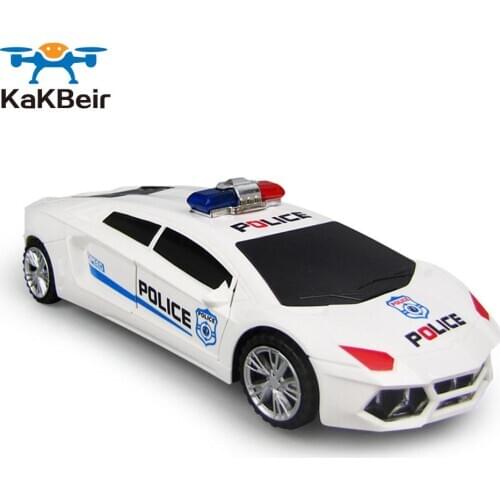 KaKBeir Car Toy 360 degree Rotating Deformation Electric Music LED Lighting Simulation Car Model Birthday gift Children toys