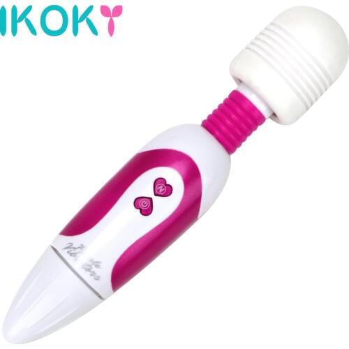 IKOKY 30 Modes AV Stick Clit Stimulator Vibrator Breast Massager Clitoris Vaginal Massage Stimulation Sex Toys for Women