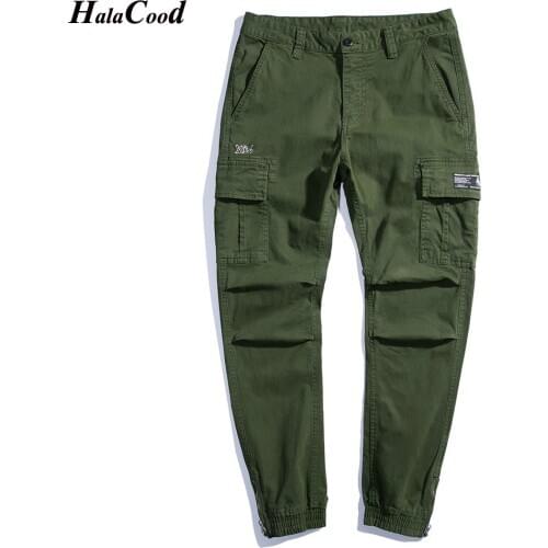 Hot Sell New Fashion Slim Fit Comfortable Pencil Cotton Casual Pants Men Army Green Trousers Male Harem Brand Clothing Quality