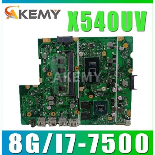X540UB Laptop motherboard for ASUS X540UB X540UV X540UBR original mainboard 8GB-RAM I7-7500U (V2G) 90NB0HE0-R00040