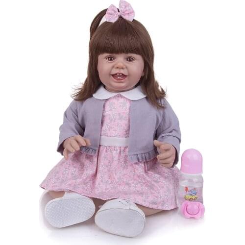 Simulation 27 Inch 68 Cm Lovely Reborn Baby Toddler Dolls Cloth Body Toys For Girls Playmate Fashion Christmas Birthday Gifts