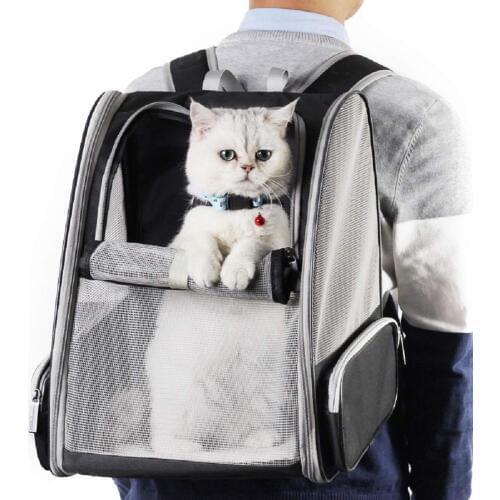 Fashion Cat Carrier Bag Puppy Cat Backpack Breathable Cats Box Cage Small Dog Pet Travel Handbag Outdoor Hiking Space Capsule