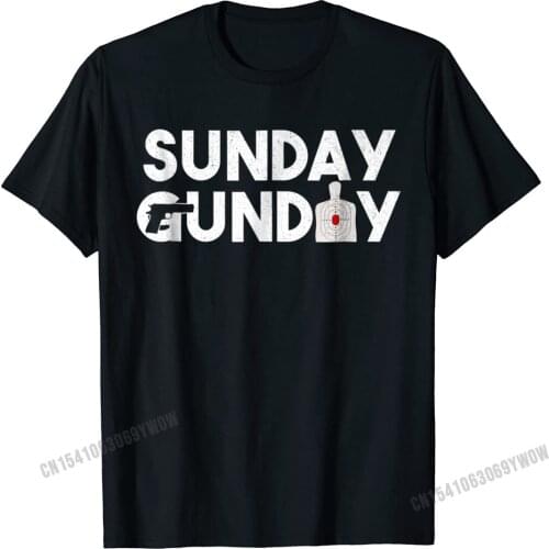 Sunday Gunday T Shirt Pro Gun Shooting Slogan Tshirt Gifts Camisas Men Cotton Mens T Shirt Printed Tops Shirt Newest Casual