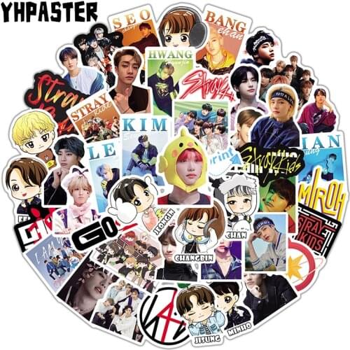 10/30/50pcs/pack Stray Kids Kpop Handsome Team Stickers For Laptop Luggage Motorcycle Phone Skateboard Not Repeating Waterpoof