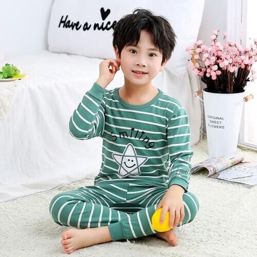 Baby Clothes Pajamas Sets Boys Star Pajamas Set Children Cotton Sleepwear Baby Bodysuit Home Suit 2PCS Clothes For 4 6 8 10Years