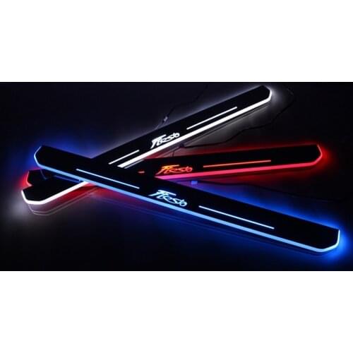 Welcome Pedal Lights For Ford Fiesta 2009 - 2017 2018 2019 Pedal car Door Sill Pathway Lamps led thresholds scuff plates auto