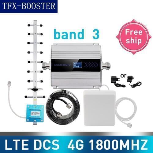 TFX-BOOSTER 1800mhz LTE DCS Cellular signal booster 4G mobile network booster Phone Repeater Amplifier 15m cable Antenna Band 3