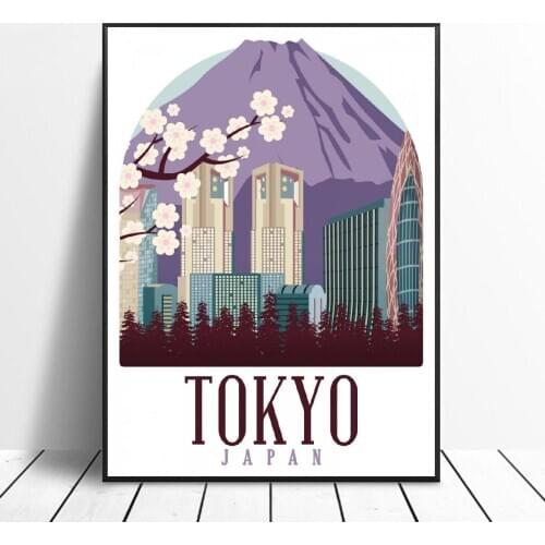 Retro Vintage Tokyo Art Canvas Poster Home Decoration Painting No Frame