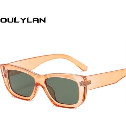 Oulylan Vintage Square Sunglasses Women Fashion Luxury Sexy Small Frame Men Sun Glasses Female Oculos De Sol Feminino UV400
