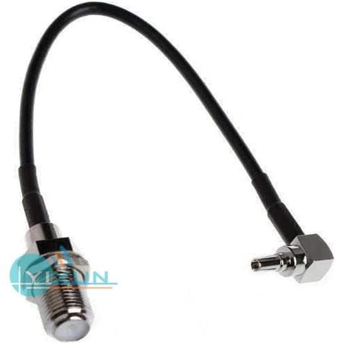 RF Spiral Cable Cord Connector F to CRC9 F Female to CRC9 Right Angle Crimp RG174 Spiral Cable 15cm New S18 Wholesale