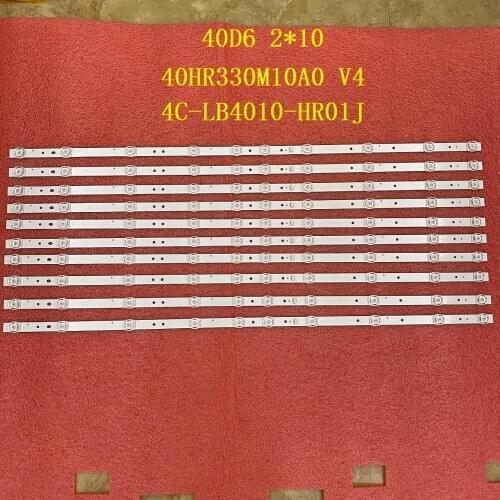 40 pcs/lot LED backlight Strip for TCL 40S6500FS 40S6500 40F6F 40L2F 40D6 10X2 40HR330M10A0 V4 4C-LB4010-HR01J