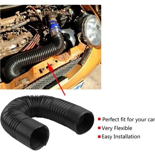 63mm 76mm Universal Car Modified Air Intake Flexible Expansion Pipe Ducting Silicone Hose Car Modified Air Intake Ducting