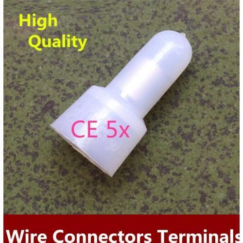 High Quality 500PCS Nylon Crimp Caps 12-10 AWG Gauge Wire Connectors Terminals Close End Wire Terminal CE5x Freeshipping