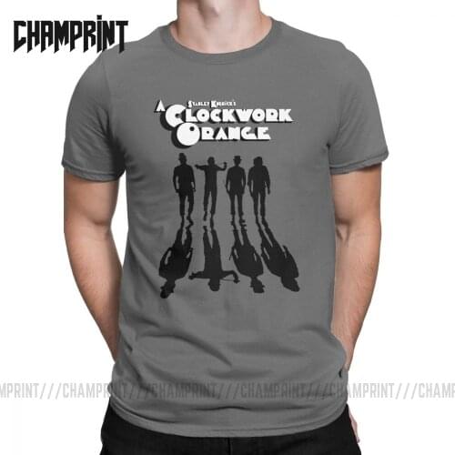 A Clockwork Orange Shadows T-Shirts for Men Walk Mechanics Stanley Kubrick Darkness Fun Cotton Tee T Shirt Gift Idea Clothing