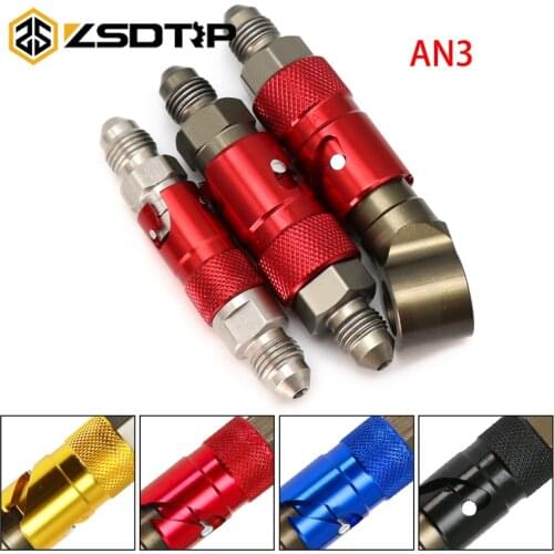 ZSDTRP Universal AN3 Bend Straight Brake Hose Caliper Oil Breaker Disassembly Replace Brake Line Connector Aluminum