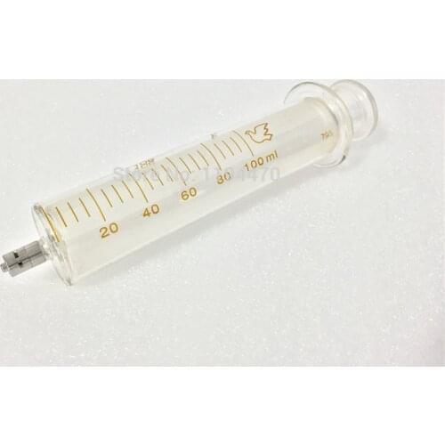 1pcs/Lot 100ml 100cc Glass Syringe Luer Lock Head Reusable Glass Injector Lab Glassware