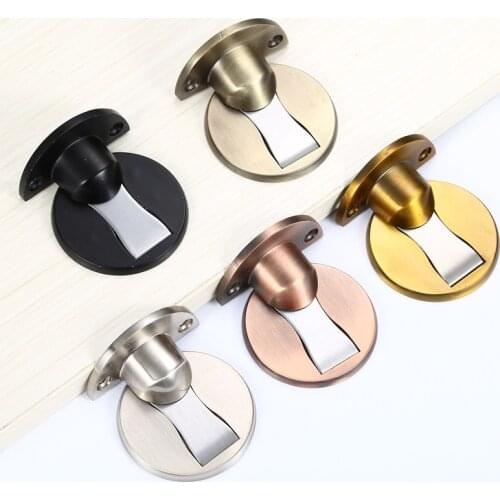 1PC Magnet Door Stops Punch Free Stainless Steel Door Stopper Doorstop Furniture Hardware 5 Colors Available Door Holder
