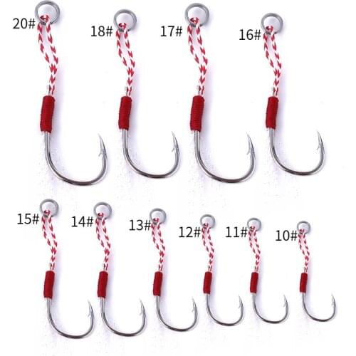 50pcs a lot Hi-Carbon Steel DIY Fishing Hook Use with Fishing Lure Light Jigging Assist Hook Pesca