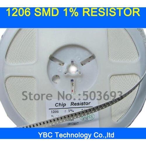 5000pcs 1206 SMD 1% Resistor 0R 1R~10M for Your Choice(you can choose just one value)