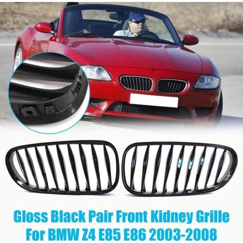Car Front Grille Car Accesorios for BMW E85 E86 Z4 2003-2008 Grille High Gloss Black Cool Bussiness Style