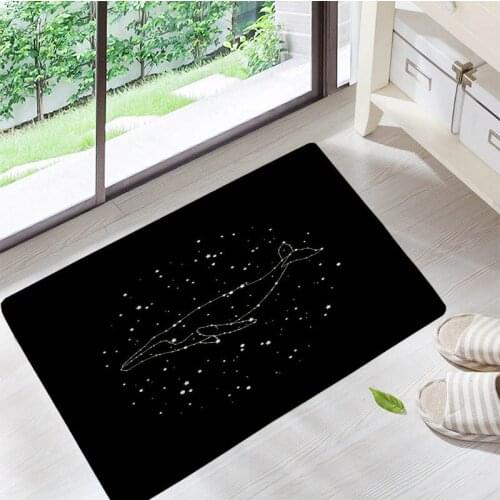 Huge Whales Fly In The Sky Floor Mats Living Rooms Anti-slip Carpet for Bedroom Kitchen Bathroom Rug Welcome Mats Front Door