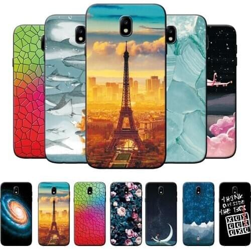 FOR Capa Samsung Galaxy J7 2017 Case Cover Soft Silicone Phone Back Shell FOR Samsung J7 2017 J730 J730F Case Scenery Cute