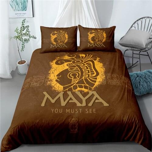 Ancient civilization quilt cover and pillowcase three-piece set 3D digital printing quilt cover three-piece quilt set