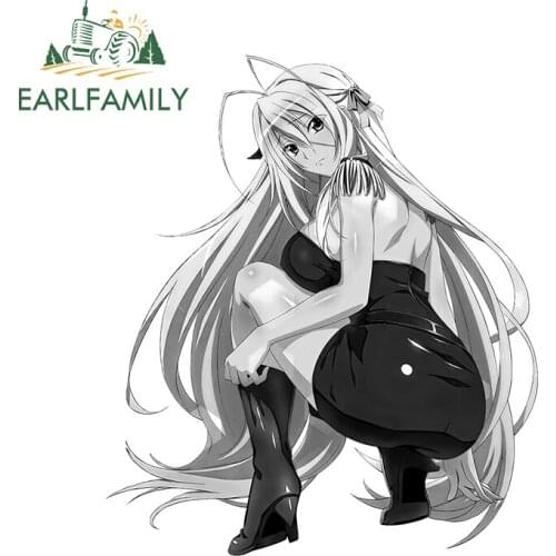 EARLFAMILY 13cm x 11.1cm for Rita Rossweisse High School DxD Anime Funny Car Stickers Windshield Trunk Decal Occlusion Scratch