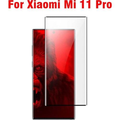 10PCS 3D Full Glue Curved Tempered Glass For Xiaomi Mi 11 Full Cover 9H film Screen Protector For Xiaomi Mi 11 Pro