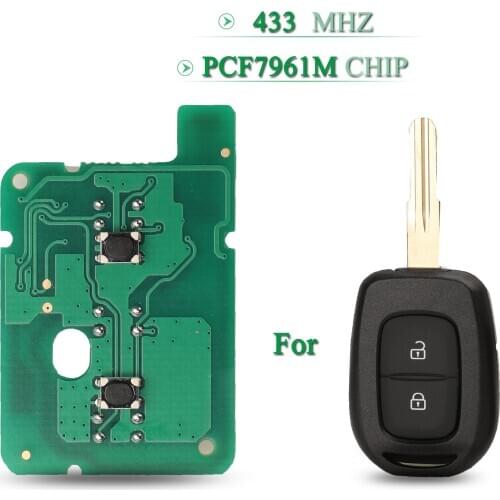 Bilchave 433Mhz PCF7961M Chip Remote Car Key Circuit Board Fob For Renault Sandero Dacia Logan Lodgy Dokker Duster