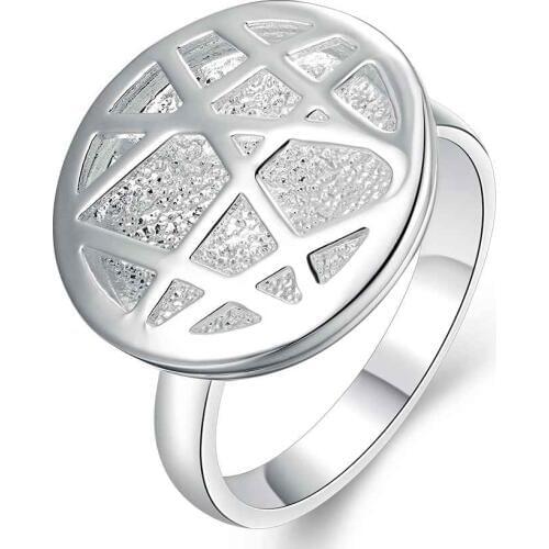 Hot sell Lose Money Promotions! silver plated wedding rings Circular hollow anel de ouro margarida