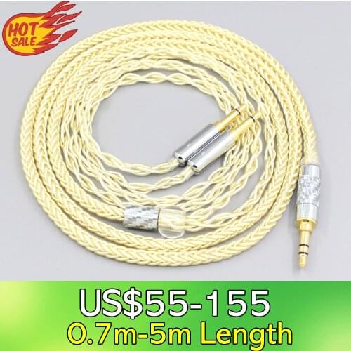LN007644 8 Core Gold Plated + Palladium Silver OCC Cable For Beyerdynamic T1 T5P II AMIRON HOME Denon AH-D600 AH-D7100 Headphone